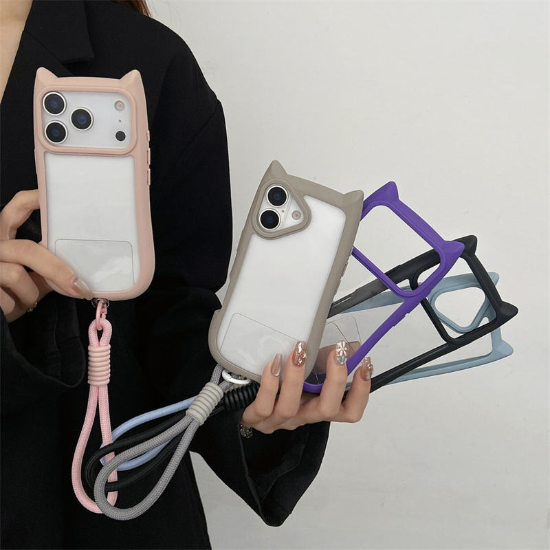 Kitty Case – Cute Cat Ear Phone Case with Strap